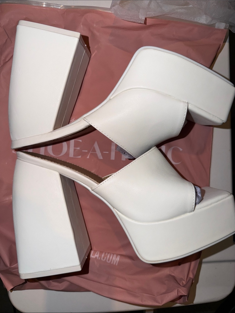 Platform block heel mules - Picture 3 of 5
